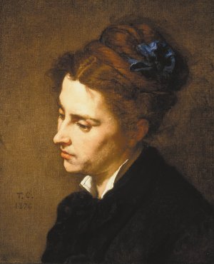 Head of a Woman by Thomas Couture Oil Painting