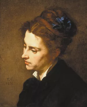 Head of a Woman by Thomas Couture Oil Painting