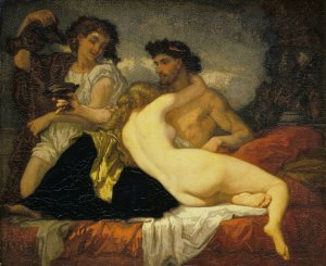 Horace and Lydia by Thomas Couture Oil Painting