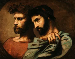 Les deux philosophes by Thomas Couture Oil Painting