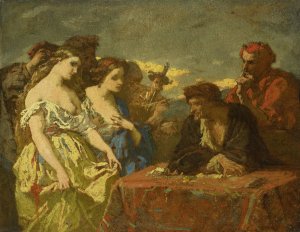 Lust for Gold by Thomas Couture Oil Painting