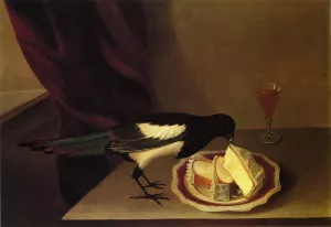 Magpie Eating Cake by Thomas Couture - Oil Painting Reproduction