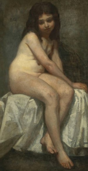 Nude by Thomas Couture Oil Painting