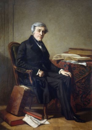 Portrait de Jules Michelet by Thomas Couture Oil Painting