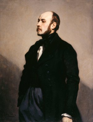 Portrait de Leon Ohnet by Thomas Couture Oil Painting