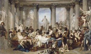 Romans during the Decadence by Thomas Couture Oil Painting