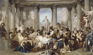 Romans during the Decadence by Thomas Couture Oil Painting