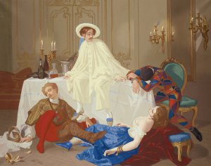 The Supper after the Masked Ball by Thomas Couture Oil Painting