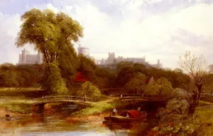 A View Of Windsor Castle by Thomas Creswick - Oil Painting Reproduction
