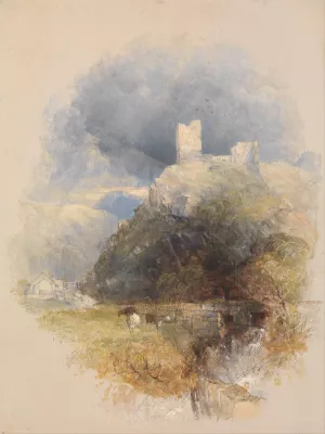 Dolwyddelan by Thomas Creswick Oil Painting