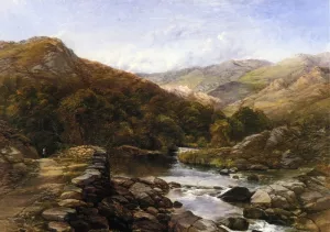Over the Hills and Far Away by Thomas Creswick - Oil Painting Reproduction