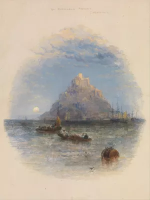 St. Michael's Mount, Cornwall by Thomas Creswick Oil Painting