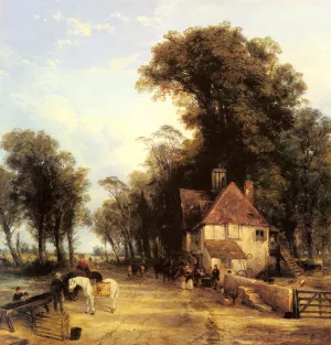 The Nearest Way in Summer by Thomas Creswick - Oil Painting Reproduction