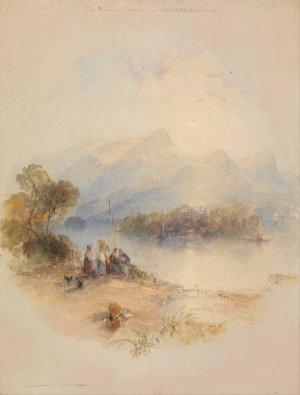 The Summer Bower, Derwent Water by Thomas Creswick Oil Painting