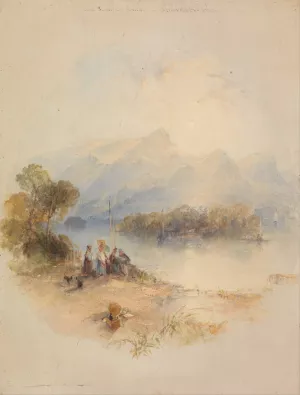 The Summer Bower, Derwent Water by Thomas Creswick Oil Painting