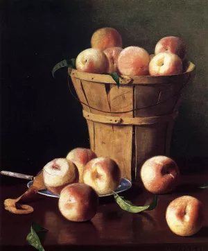 Still Life - Peaches by Thomas Cromwel Corner - Oil Painting Reproduction