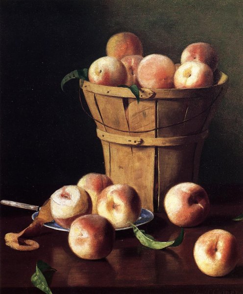 Main Product Photo of Still Life - Peaches Painting by Thomas Cromwel Corner