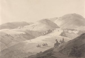 View of the Governor's House in St. Helena by Thomas Daniell Oil Painting
