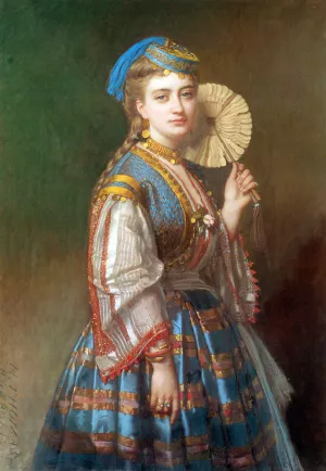 A Portrait of a Lady Dressed in Ottoman Style painting by Thomas De Barbarin