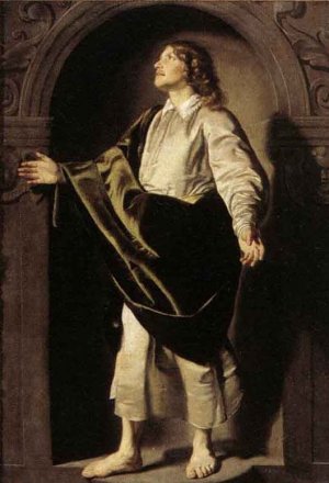 Apostle St John Oil painting by Thomas De Keyser