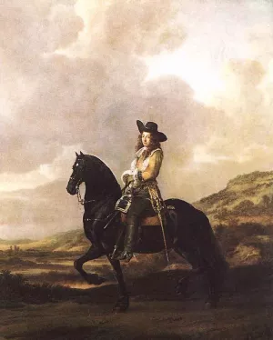 Equestrian Portrait of Pieter Schout by Thomas De Keyser Oil Painting