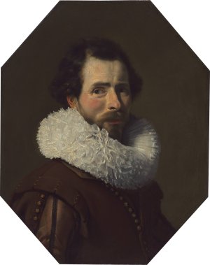 Portrait of a Gentleman Wearing a Fancy Ruff by Thomas De Keyser Oil Painting