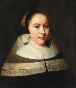 Portrait of a lady by Thomas De Keyser Oil Painting