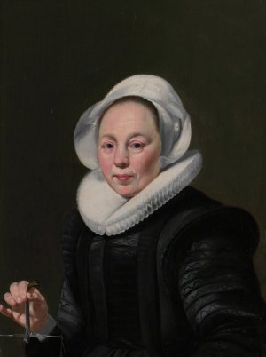 Portrait of a Woman with a Balance by Thomas De Keyser Oil Painting