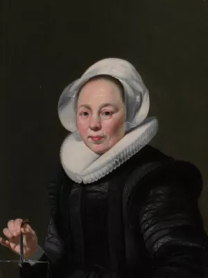 Portrait of a Woman with a Balance by Thomas De Keyser Oil Painting