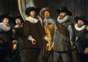 The Company of Cpt. Allaert Cloeck and Lt. Lucas Jacob Detail #1 Oil painting by Thomas De Keyser