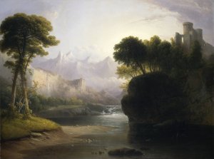 Fanciful Landscape by Thomas Doughty Oil Painting