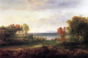 Hudson River Landscape by Thomas Doughty Oil Painting