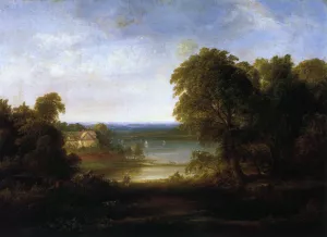 Landscape with Factory painting by Thomas Doughty