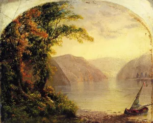 Landscape with Two Figures Oil painting by Thomas Doughty