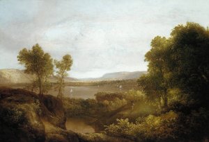 On the Hudson by Thomas Doughty Oil Painting