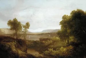 On the Hudson by Thomas Doughty Oil Painting