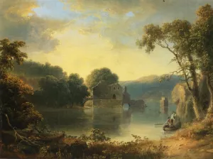 Ruins in a Landscape by Thomas Doughty Oil Painting