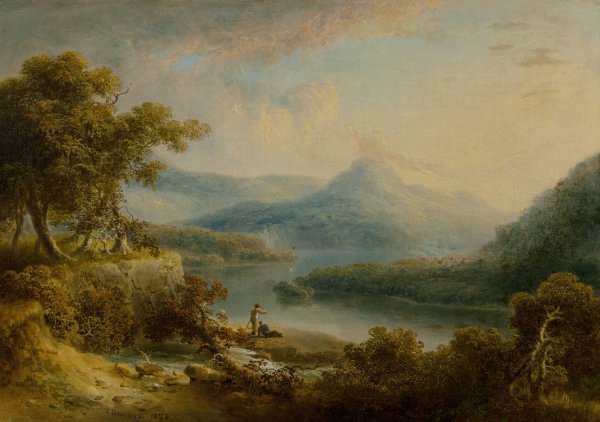 Main Product Photo of Two Fishermen  Painting by Thomas Doughty
