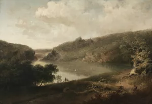 View of a Lake by Thomas Doughty Oil Painting