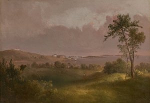 View of Boston Harbor from Dorchester Heights by Thomas Doughty Oil Painting