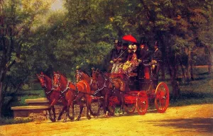 A May Morning in the Park by Thomas Eakins - Oil Painting Reproduction