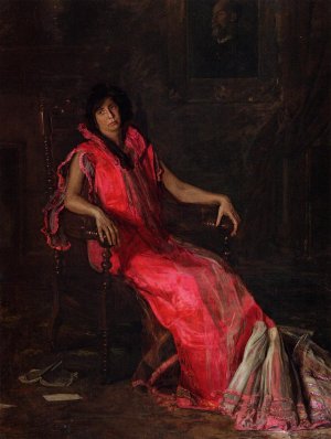 An Actress also known as Portrait of Suzanne Santje by Thomas Eakins Oil Painting