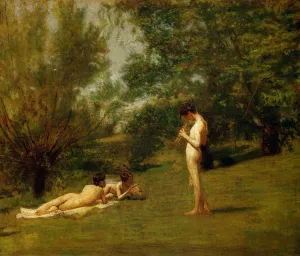 Arcadia Oil painting by Thomas Eakins