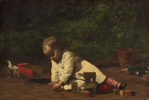 Baby at Play by Thomas Eakins Oil Painting