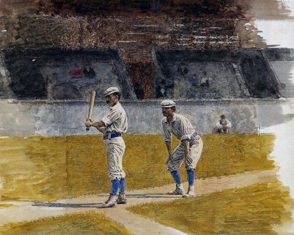 Main Product Photo of Baseball Players Practicing Painting by Thomas Eakins