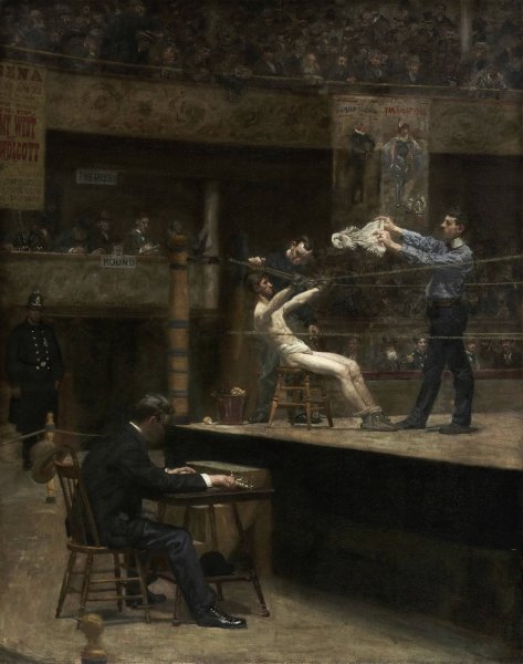Main Product Photo of Between Rounds  Painting by Thomas Eakins