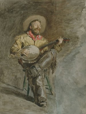 Cowboy Singing by Thomas Eakins Oil Painting