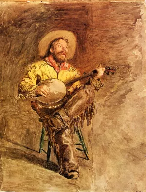Cowboy Singing Oil painting by Thomas Eakins
