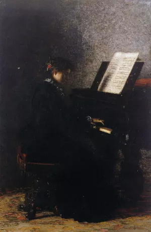 Elizabeth at the Piano by Thomas Eakins - Oil Painting Reproduction