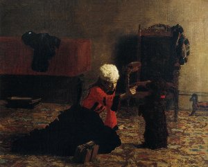 Elizabeth Crowell with a Dog by Thomas Eakins Oil Painting